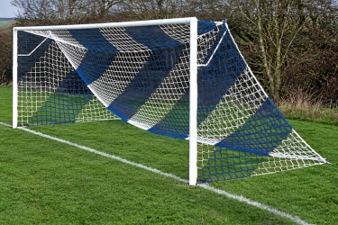Blue Striped Goal Nets Royal/White Goal Nets