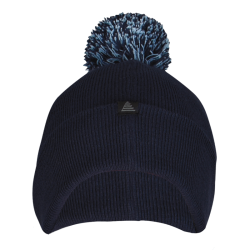 Football Bobble Hat Navy/Sky