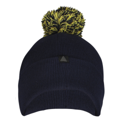 Football Bobble Hat Navy/Yellow