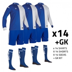 Marseille Royal/White (14+GK) Kit Bundle Size S-M