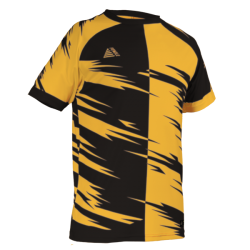 Flectra Sublimated Football Shirt Black/Amber