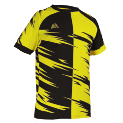Flectra Sublimated Football Shirt Black/Yellow