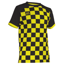 Quadra Sublimated Football Shirt Black/Yellow