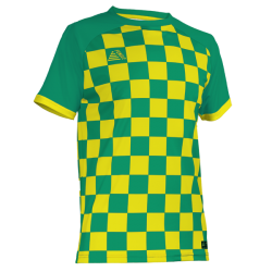 Quadra Sublimated Football Shirt Green/Yellow