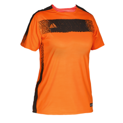 Gama Womens Sublimated Football Shirt Tangerine/Black