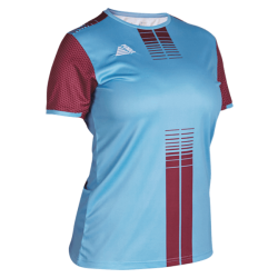 Vigo Womens Football Shirt Sky/Maroon