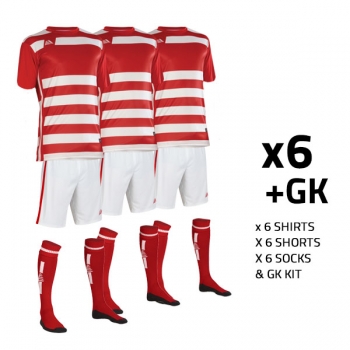 Boca ss Red/White (6+GK) S-M Kit Bundle