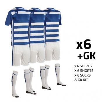 Boca ss Royal/White (6+GK) S-M Kit Bundle