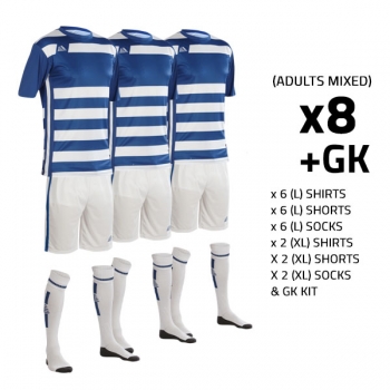 Boca ss Royal/White (8+GK) Mixed Adults Kit Bundle